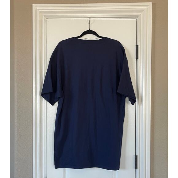 HANES BEEFY MEN'S COTTON T-SHIRT BLUE  COLOR  XLT - Picture 1 of 4